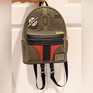 LOUNGEFLY STAR WARS BOBA FETT Cosplay Mini Backpack